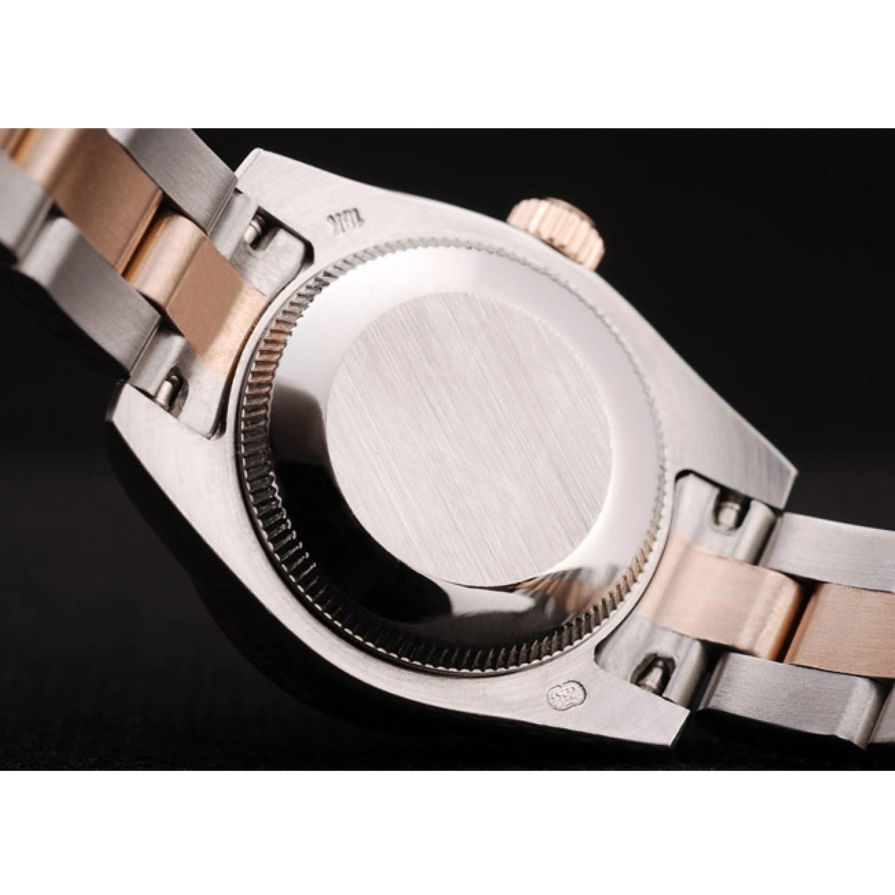 AAA replica watch Dial Plated DateJust Diamond Stainless Steel Brushed Brown Case Rolex 0709